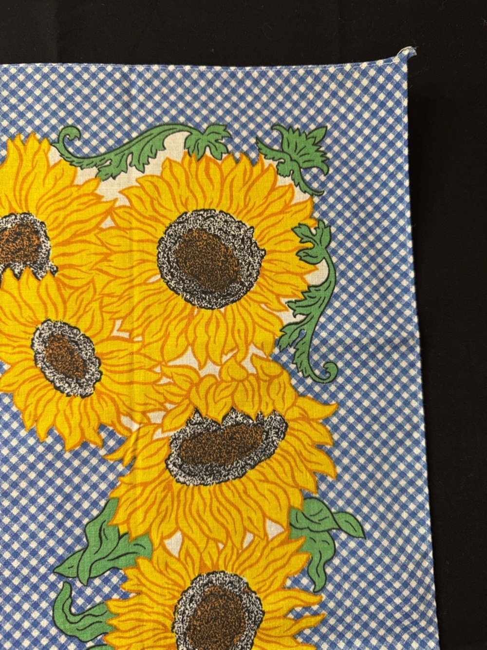 Vintage Sunflower Bandana Scarf - Picture 7 of 8